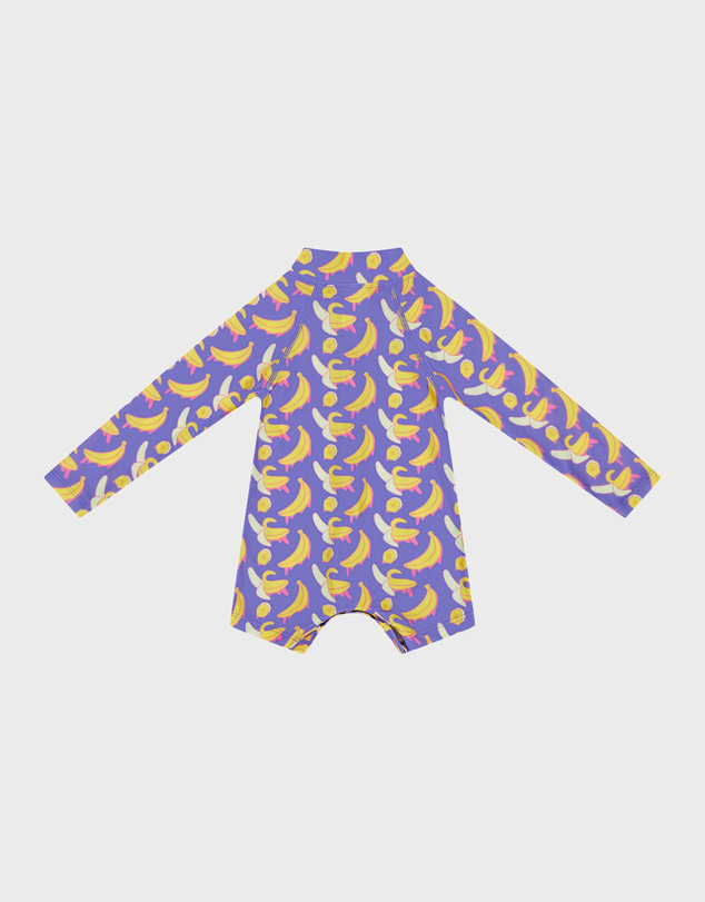 Budgy Smuggler - Kids Onesie Swim Bundle in Drippy Bananas UPF 50+
