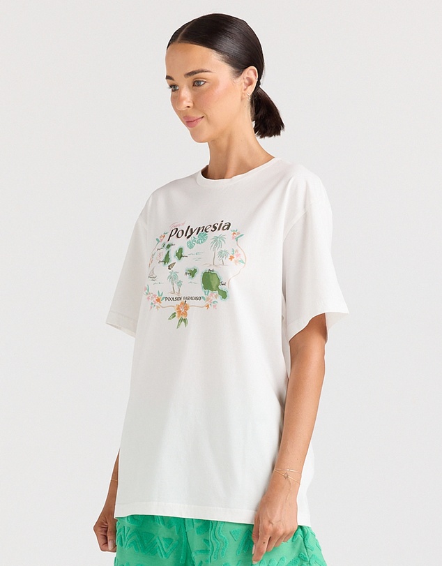 Poolside Paradiso - Isola Tee - White
