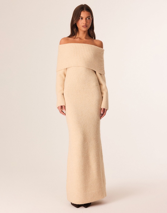 SNDYS - Winnie Off Shoulder Knit Maxi Dress
