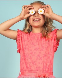Le Chic - SQUID Daisy Embroidered Tutu Dress - Kids-Teens