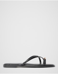 Forever New - Brynn Toe Thong Trim Flat Sandals