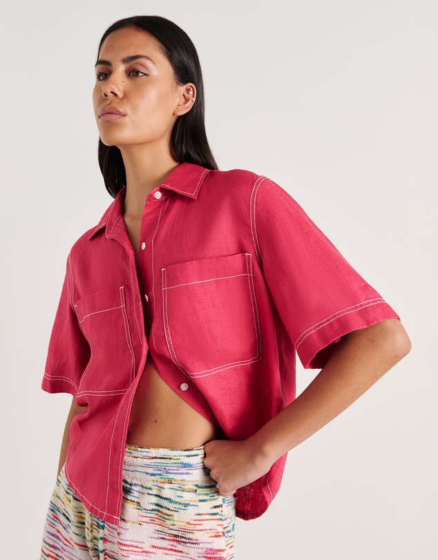 Jag - Gigi Linen Short Sleeve Shirt