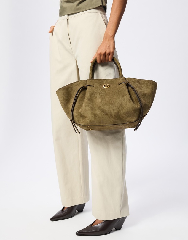 GUESS - Allegra Girlfriend Satchel Suedette