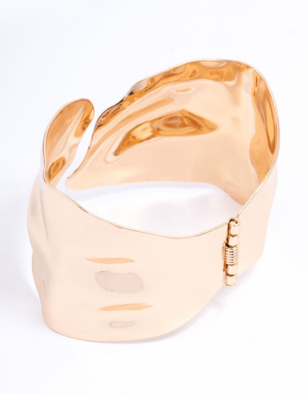 Lovisa - Gold Large Abstract Wrist Cuff