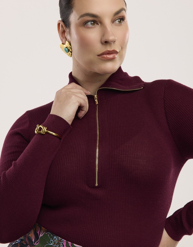 Obus - Merino Traveller Zip Roll Neck