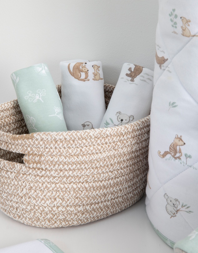 Living Textiles - 3 Pack Organic Wash Cloths - Australiana