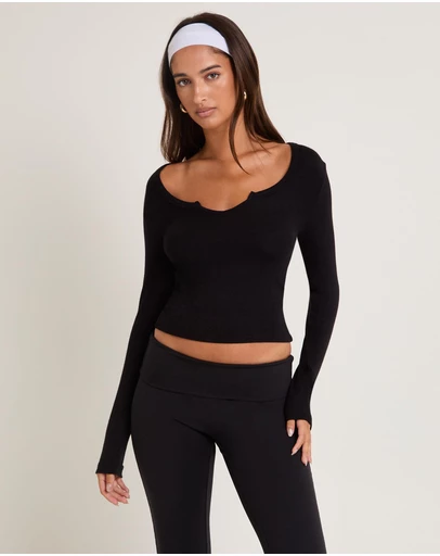 General Pants Co. Basics - Slinky Scoop Neck Long Sleeve