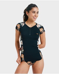 Roxy - Womens Cs Half Zip Lycra Rash Vest