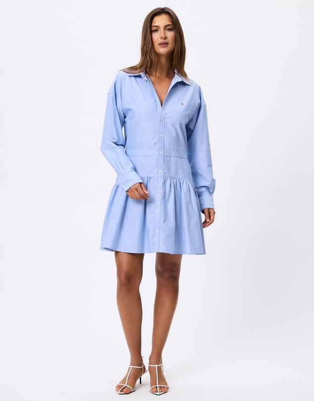 Polo Ralph Lauren - Cotton Oxford Paneled Shirtdress - ICONIC EXCLUSIVE