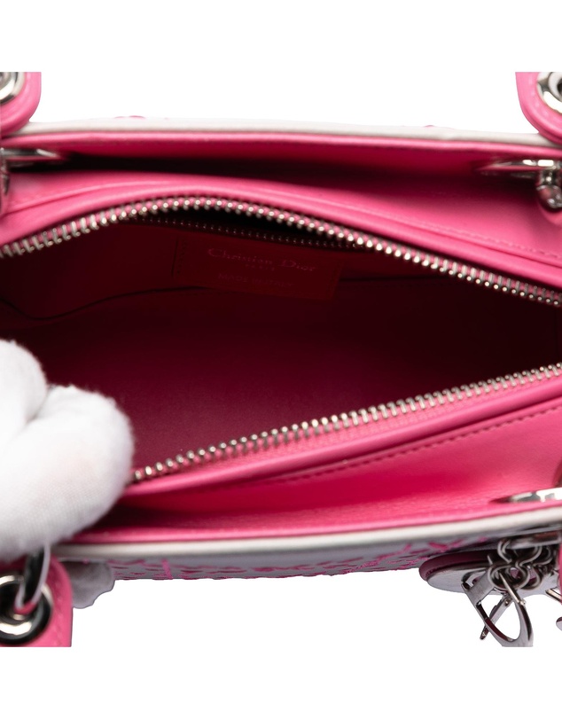 Pre-Loved by Azura Reborn - Pre-Loved Medium Tricolor Lambskin Macrocannage Stitched Lady Dior