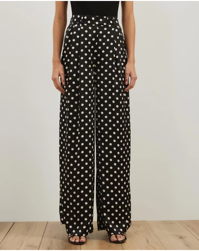 Atmos&Here - Fiona Polka Dot Tailored Trousers