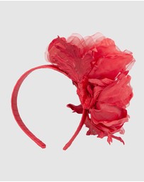 Fillies Collection - Large Red Flowers Headband