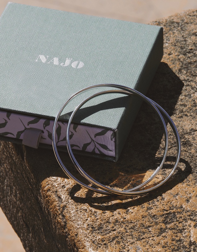 Najo - Duet Silver Bangle (65mm)