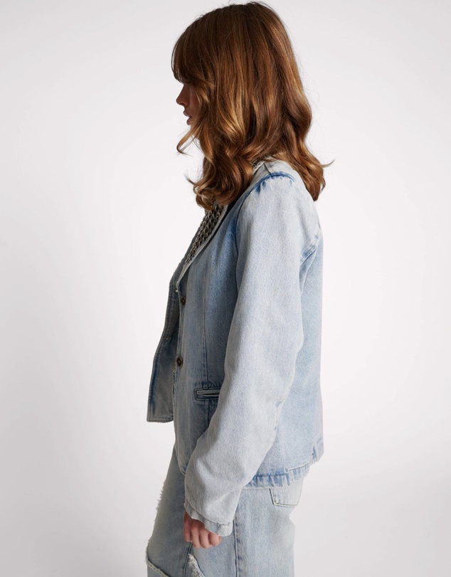 ONE TEASPOON - Diamonde Studded Denim Blazer