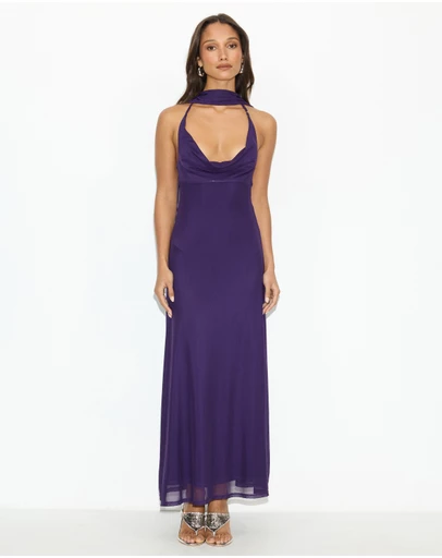 Dazie - Temptation Scarf Detail Maxi Dress