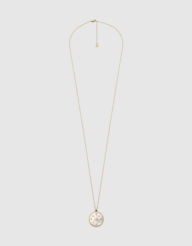 Fossil - JEWELERY Classic Mother-of-Pearl Gold-Tone Pendant Necklace