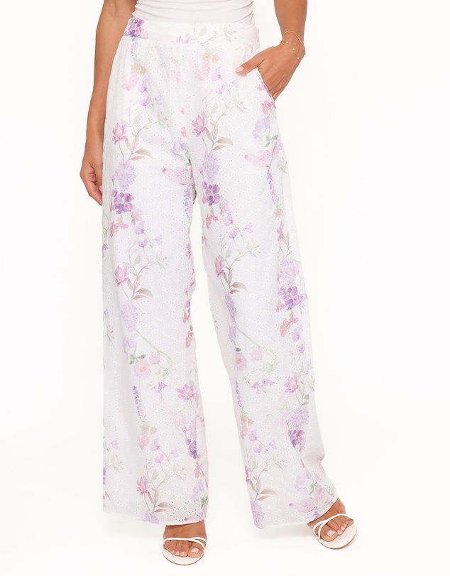 Petal & Pup - Adams Fitted Pant - Purple Floral