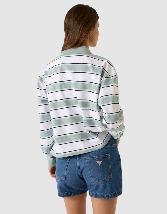GUESS Jeans - GUESS JEANS Oversized Cropped Polo Shirt