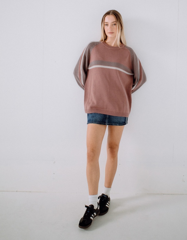 Rusty - White Lines Two Crew Neck Knit