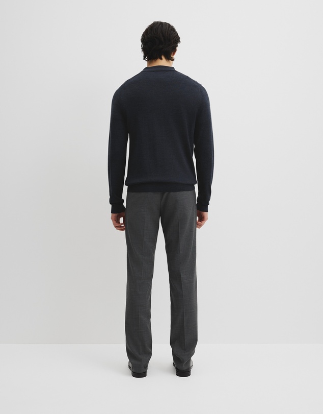 Country Road - Australian Merino Long Sleeve Am Button Polo Knit