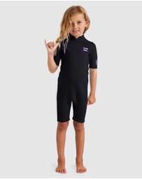 Billabong - Girls 2 to 6 2/2mm Foil Back Zip Springsuit