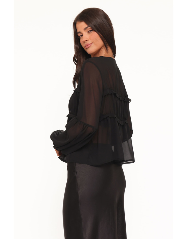 Petal & Pup - Chiaro Sheer Top - Black
