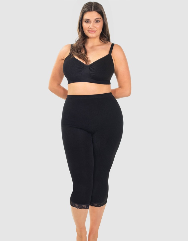 B Free Intimate Apparel - Anti Chafing High Rise 3/4 Cotton Leggings