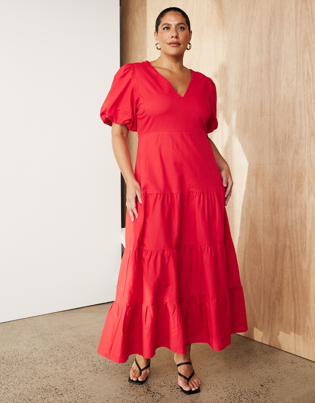 Atmos&Here Curvy - Penelope Tiered Maxi Dress