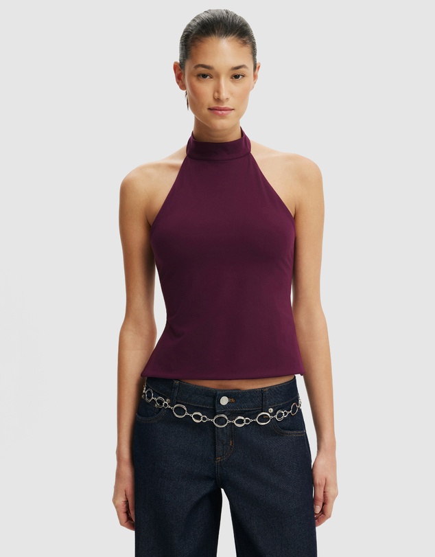 Cotton On - Hold Me Halter Twist Back Top