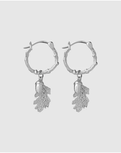 Karen Walker - Acorn & Leaf Mini Hoop Earrings