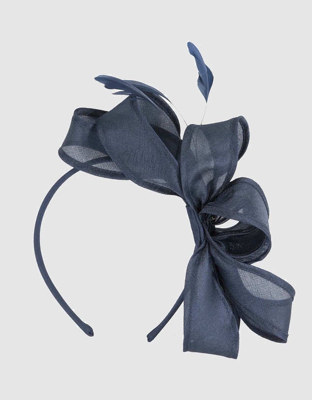 Max Alexander - Organza Navy Racing Fascinator