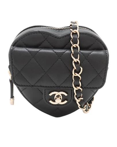 Pre-Loved by Azura Reborn - Pre-Loved Mini Lambskin CC in Love Heart Belt Bag