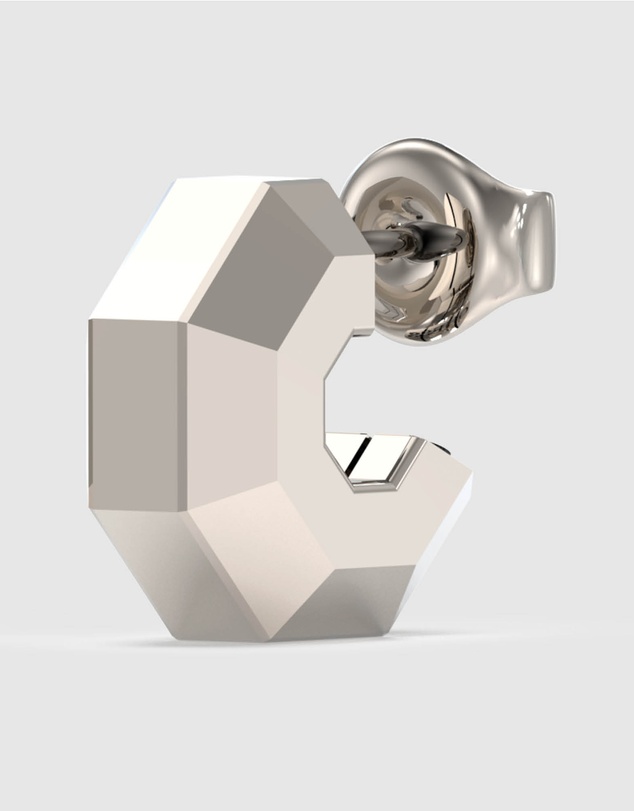 GUESS - Silver-Tone Exagon Earrings