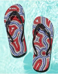 Boomerangz Footwear - Men's Saltwater Dreamtime Thongs 02 with arch support and 2 x interchangeable straps