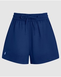 Polo Ralph Lauren - Organic Cotton & Linen High Waist Beach Short