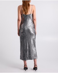 David Lawrence - Rumi Metallic Slip Dress