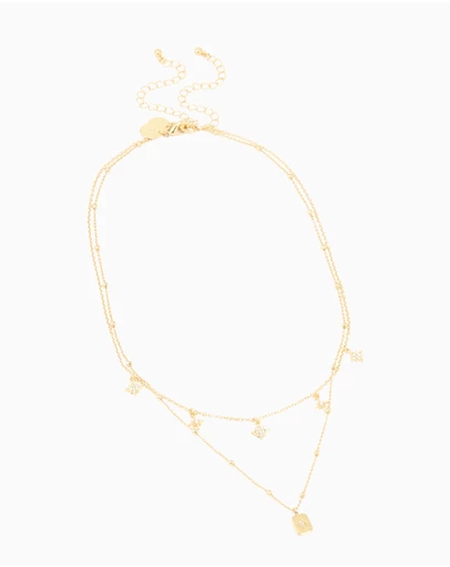 Lovisa - Gold Plated Celestial Charms Layered Necklace