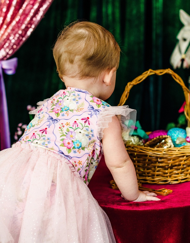 Fleur Harris - 'Bunnies & Bows' Dreamy Tutu Bodysuit Dress in Pink