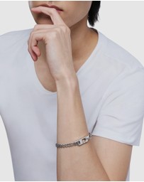 Diesel - D Logo Silver-Tone Bracelet