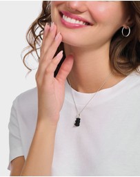 THOMAS SABO - Necklace with black goldbear pendant and zirconia