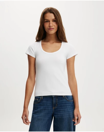 Cotton On - Everyday Smooth Scoop Neck Tee