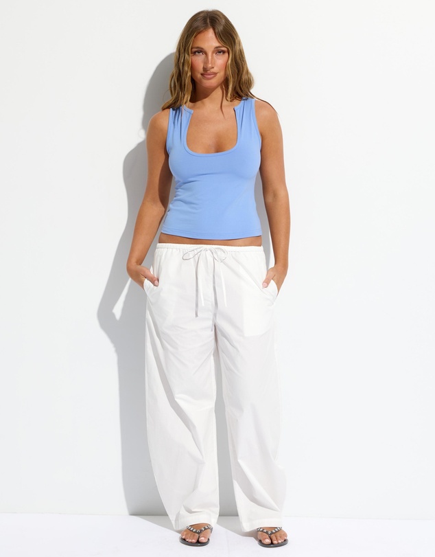 Dazie - Raina Cotton Poplin Relaxed Barrel Leg Pants