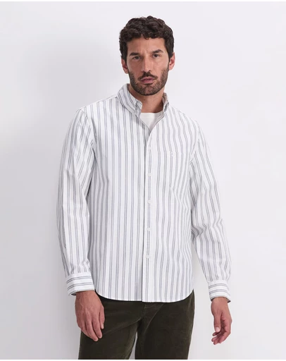 Sportscraft - Oxford Long Sleeve Stripe Shirt