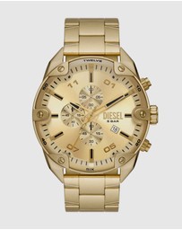 Diesel - Spiked Gold-Tone Chronograph Watch