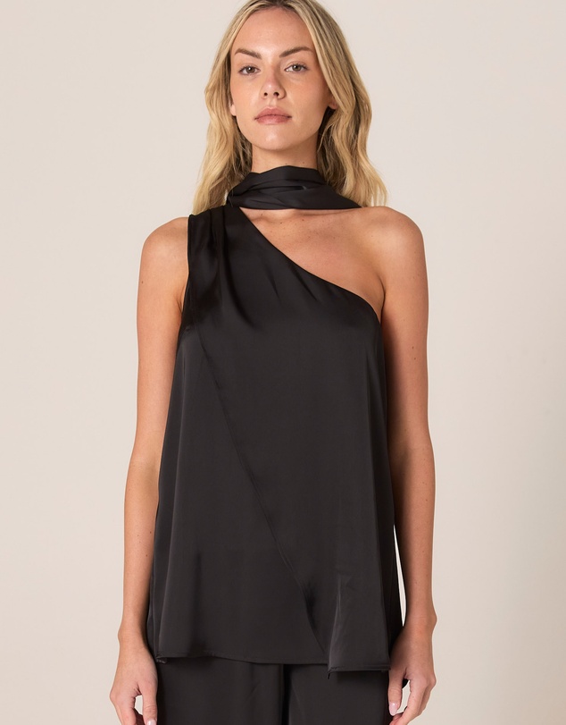 Fate + Becker - Dahlia Satin One Shoulder Top