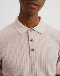Country Road - Australian Cotton Herringbone Knit Polo