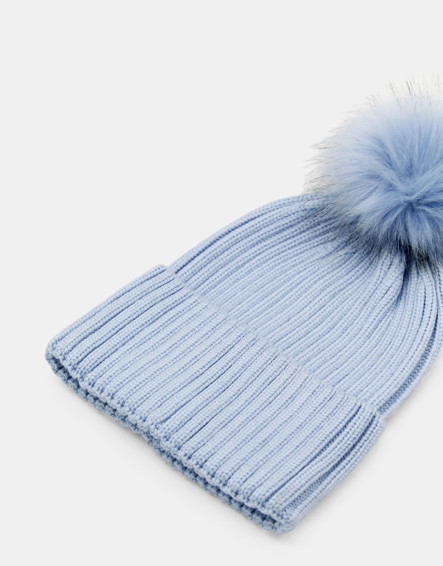 Morgan & Taylor - Valentine Wool-Blend Beanie in Pale Blue