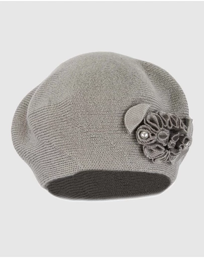 Max Alexander - European Made Grey Soft Wool Beret