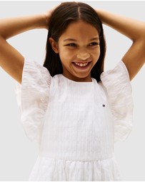 Tommy Hilfiger - Textured Fit And Flare Dress - Kids