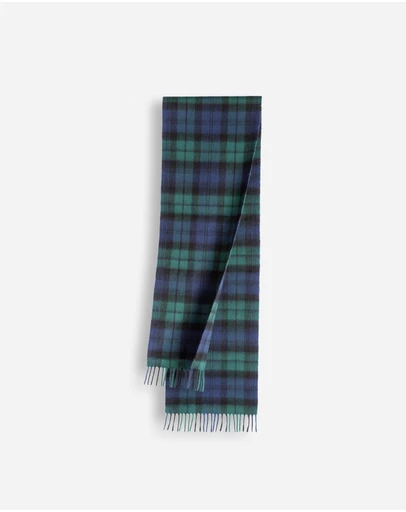 Ozwear Connection Uggs - 100% Wool Scarf Navy and Green Check